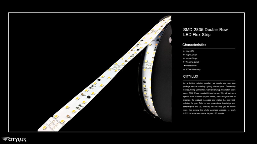 Waterproof SMD 2835 Double Row LED Flex Strip