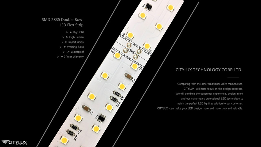 Import Chips SMD 2835 Double Row LED Flex Strip