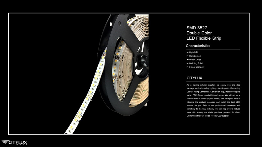 High Lumen SMD 3527 Double Color LED Flexible Strip