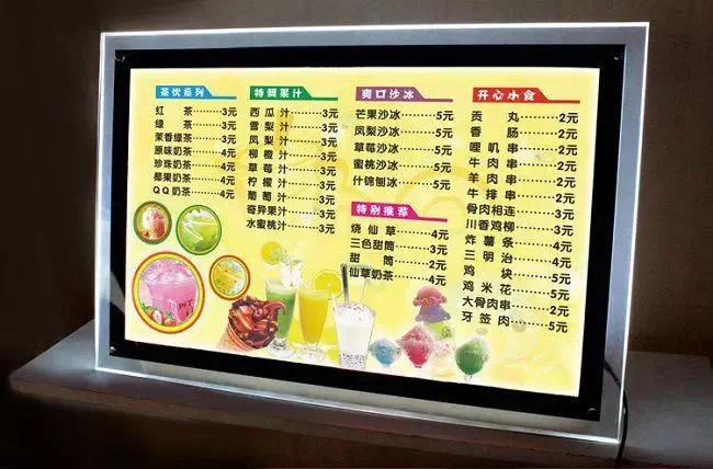 led menu display