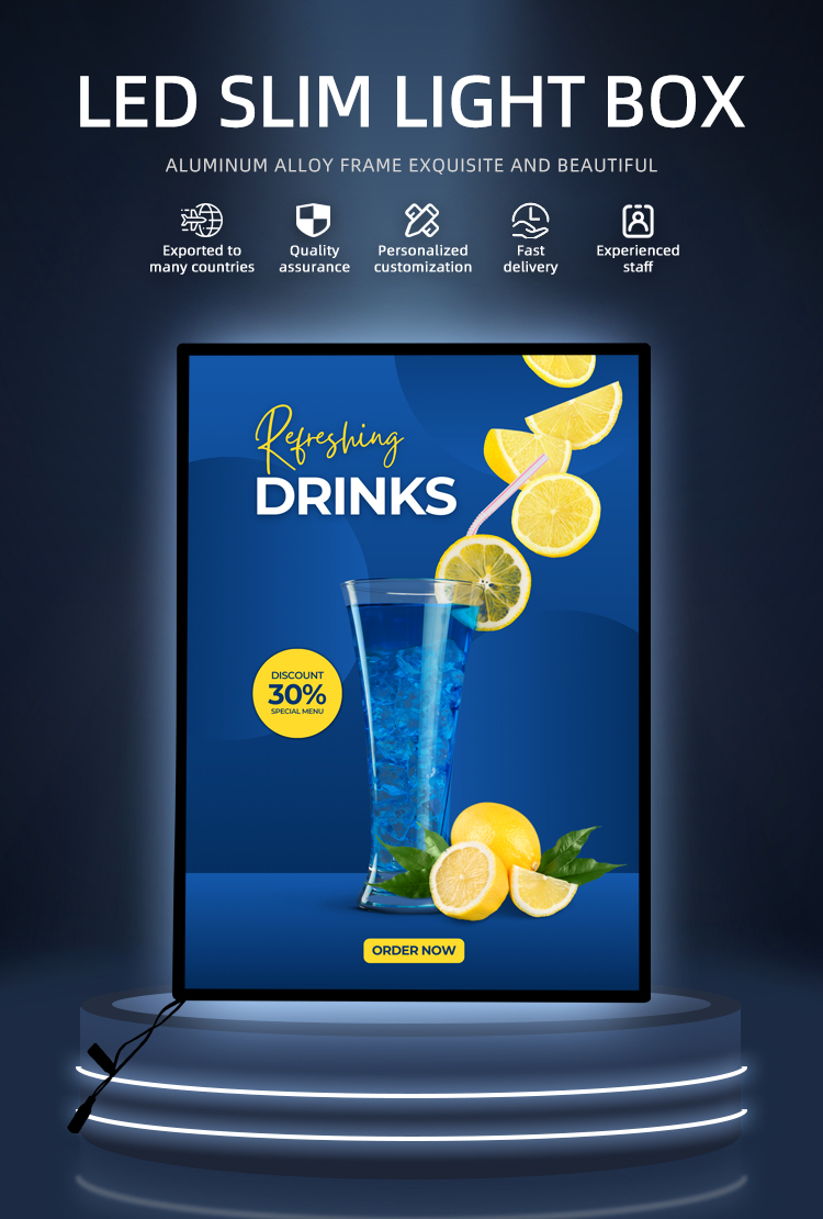 ultra slim light box frame