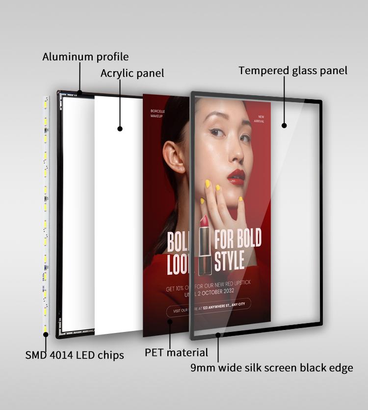 ultra slim light box structure ultra slim light box structure