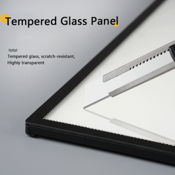 Customized LED Light Panel Illumintion Sign Board Tempered Glass Ultra Slim Light Box for Advertising Dispaly 