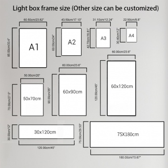 Customized Ultra Slim LED Light Box 